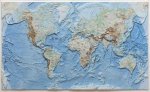 Planisfero 024-carta del mondo in rilievo dimensione cm 97x65